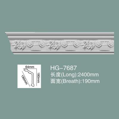 China Foam Skirting Polyurethane Crown Moulding HG-7687 for sale