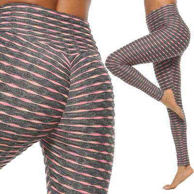 China Viable Hot Selling Plus Size Hip Jacquard High Waist Yoga Tight Yoga Leggings for sale