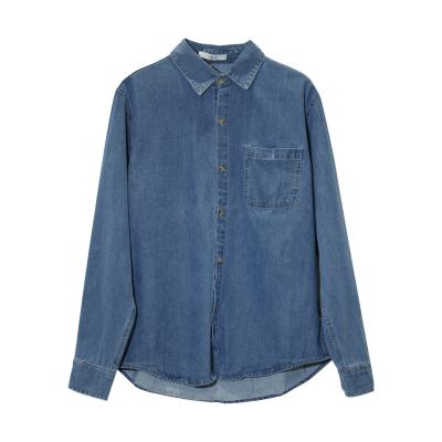 China 2022 viable new spring Autumn Korean Style Denim Shirts of the style all match women's full layer denim for sale