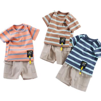 China 2022 Preppy Style Comfortable Casual Popular Printed Short Sleeve Shirts Bulk Wholesale Children Clothing Boys Kids Fabrics for sale