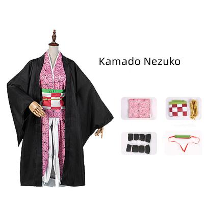 China Butterfly Ninja Anime Cosplay Anime Demon Slayer Tanjirou Nidouko Nezuko Zenyi Costume for sale