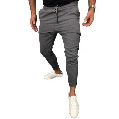 China Custom Logo Elastic Jogger Pants Plus Size 100% Cotton Breathable Pants Crop Mens Sweatpants for sale