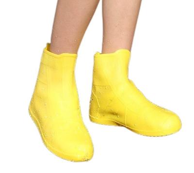 China 9383920 Fashion Trend Goods Double Layer High Intensity Elastic Solid Anti-skid Rain Boots Rain Shoes Overshoes for sale