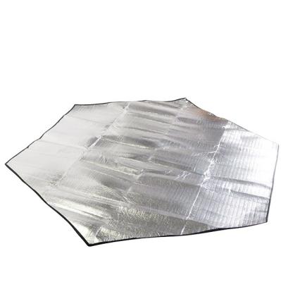 China 7381055 aluminum foil film 2.2m*2.2m outdoor dishonest 5-8 person aluminum hexagonal dishonest picnic camping mat for sale