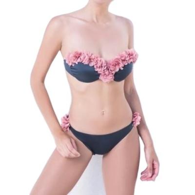 China 9459726 Breathable HOT SEXY Throwing Off Shoulder Split Spaghetti Band Micro Bikini Thong Tankini Swimwear for sale