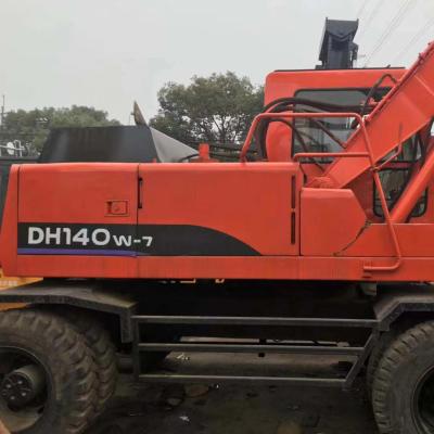 China Cheap Doosan DH140W Wheel Hotels Hydraulic Wheel Excavator Wheel Digging Excavator for sale