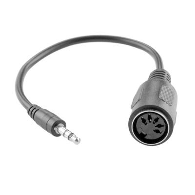 China Type B 3.5mm TRS COMPUTER Male To Female 5 Pin DIN 	Right Angle Cable for sale