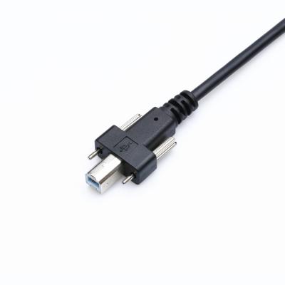 China Printer USB Flex Cable USB 2.0 B Male Connector USB Port Printer With Screw Lock for sale