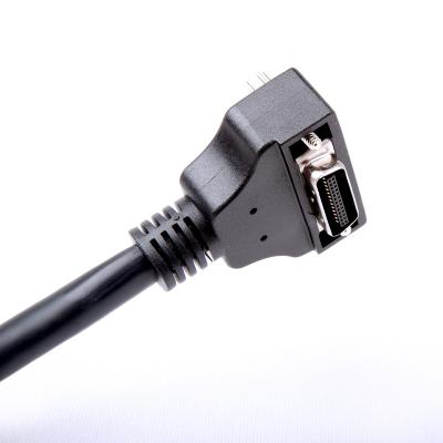 China MDR industrial right angle camera link cable with thumbscrew locking for sale