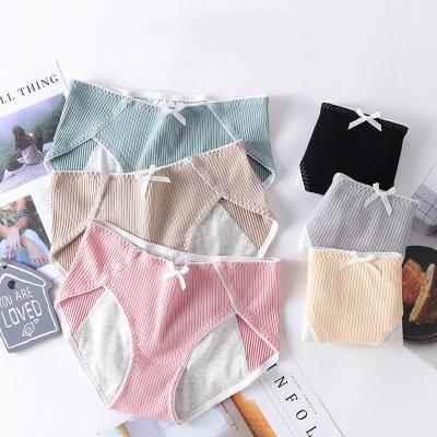 China Antibacterial Menstrual Briefs For Ladies Cotton Underwear Menstrual Period Panties Women Leakproof Period Underwear Plus Size Period Panties for sale