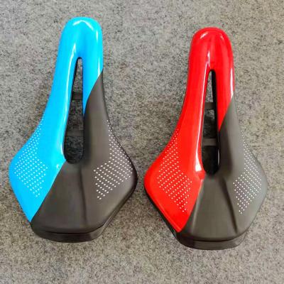 China Whosale Comfortable Single Bicycle Saddle Steel Rails Mountain Bike Sillin PU Road MTB Soft Leather Bike Saddle for sale