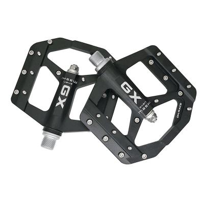 China Cheap BMX GX Flat Foot Sealed Bike Pedal CNC Aluminum Ultralight Bicycle 3 Gear Mountain Bike Flat Pedal Anti Slip MTB Pedal for sale