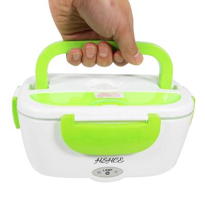 China 2022 Sustainable Fashion 2 In 1 Home Portable Electric Car Food Warmer Lunch Box for sale