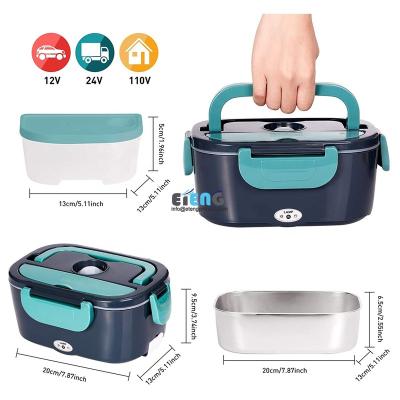 China Viable Portable Collapsible Container 40W 304 Stainless Steel Bento Box Electric Food Warmer for 110V Home, 12V Car, 24V Truck for sale