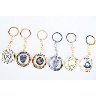 China Best Custom Artificial Popular Key Chain Logo Souvenirs and Tourism Round Swivel Key Ring Metal Key Chain for sale