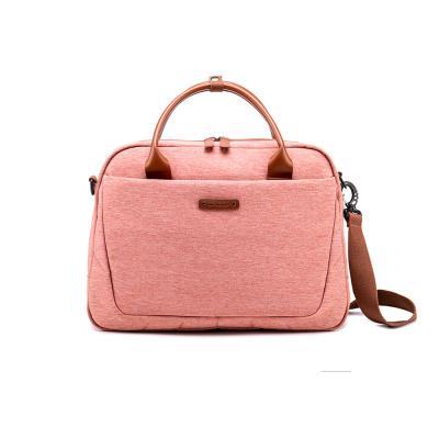 China Factory Wholesale Custom Logo Pink Red Nylon Waterproof Ladies Smart Women Work Shoulder Tote Laptop Bags Backpack for sale