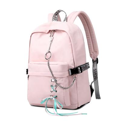 China 2019 teenager's large capacity rise latop korean schoolbag wholesale waterproof for sale