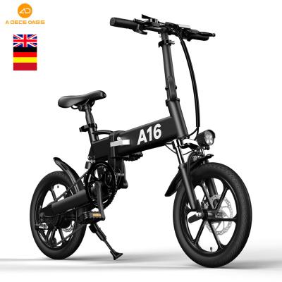 China Aluminum Alloy EU US UK Warehouse Foldable Bike A16 Folding Electric Bicycle City Bike Ebike Electriccycle Road Mountain Bike Te koop