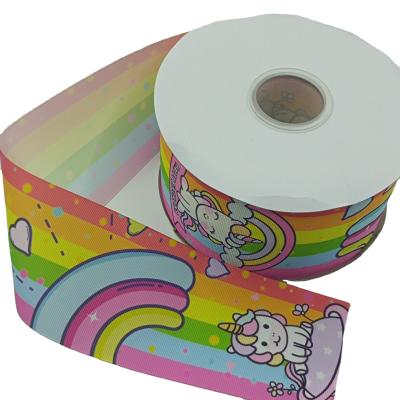 China Viable Wholesale Character Ribbon Colors Printing Decoration Grosgrain Ribbon For Bow for sale