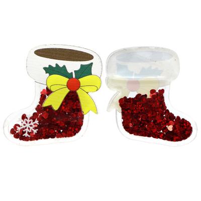 China Europe Planar Flatback Shakers Props Cartoon Acrylic Resin Christmas For Ribbon Bow for sale