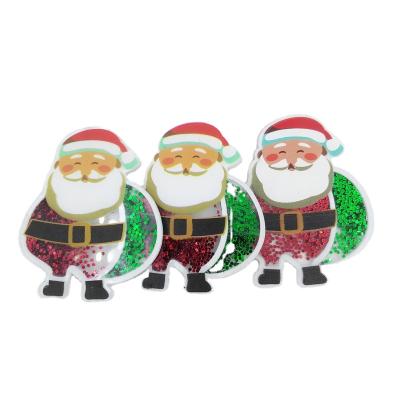 China Planar Santa Christmas Cartoon Acrylic Shakers Europe Flatback Resin For Ribbon Bow for sale