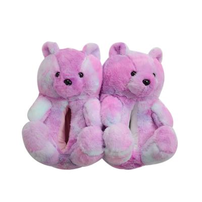 China Hot Fashion Trend Plush Fleece Slippers Custom Animal Style Thickened Winter Slipper for sale