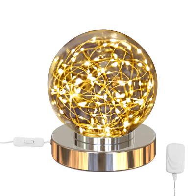 China High Quality String Warm White Ball Table Lamp Marble with CE CB Luminous LED Light Western Home Decor Desk Lamp for sale