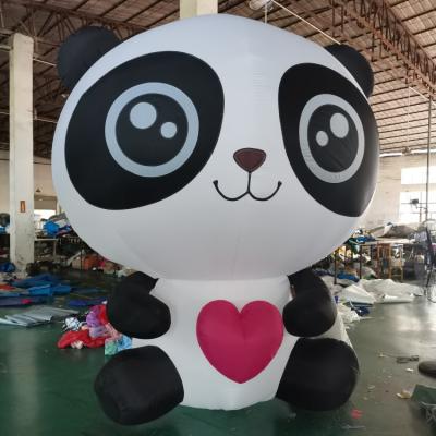 China Adverstising Lovely Inflatable Cartoon Panda /Inflatable PVC Cartoon Panda With Led Light For Outdoor Event for sale