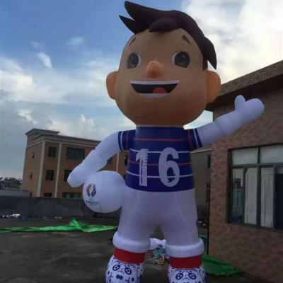 China Inflatable Cartoon /Inflatable 3D Cartoon Kid Adverstizing Soccer Inflatable Doll for sale