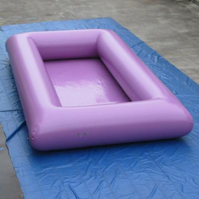 China 0.6mm or 0.9mm PVC Tarpaulin Customized Purple Inflatable Water Pool for sale