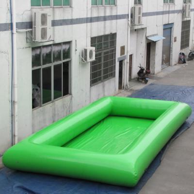 China 0.6mm or 0.9mm PVC Tarpaulin Green Inflatable Swimming Outdoor Water Pool for sale