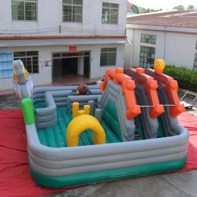 China PVC Jungle World Inflatable Bouncer Inflatable Trampoline Fun City For Kids for sale