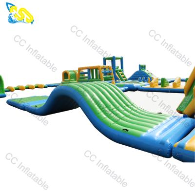 China Hot Selling 0.6/0.9mm PVC Aqua Park Sport Games Inflatable Water Obstacle Course for sale