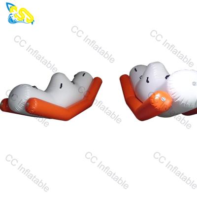 China 0.6/0.9mm PVC Funny Inflatable Floating Water Totter Water Toys Inflatable Seesaw for sale