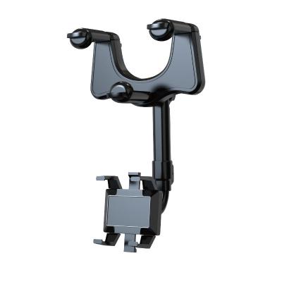 China Universal 360 Adjustable Rotating Rear View Mirror Mobile Phone Car Holder Car Phone Holder and GPS Mount Mirror Clip for sale