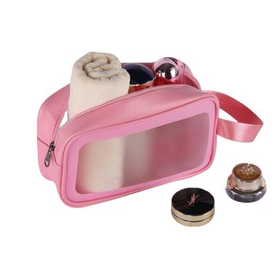 China Fashion Bag Makeup Organizer Transparent Case PVC Toiletries Hot Selling Clear Cosmetic Pouch for sale