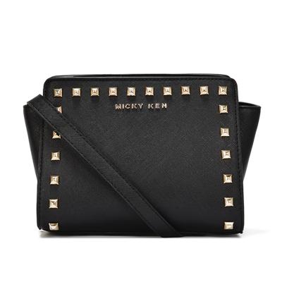 China Hot Sale Fashion Rivet PU Leather Handbag Women Shoulder Diagonal Bag for sale