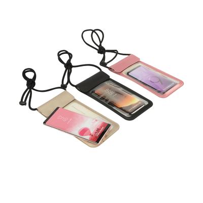 China Universal Transparent Waterproof Mobile Phone Filter Frame Pouch With Lanyard for sale