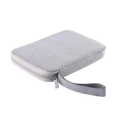 China Electronic Light Gray Zipper Organizer Pouch High Quality Portable Travel Accessory Storage Pocket for sale