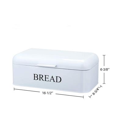 China High quality cheap natural kitchen countertop metal bread bin viable storage box with lid for sale