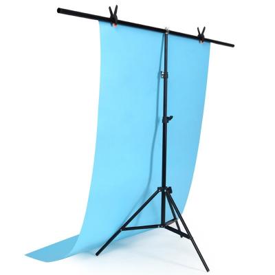 China PORTABLE Adjustable Photography 2*0.8M Live Broadcast Background T-shape Bracket, Studio Backdrop Video Holder with Clamp for sale