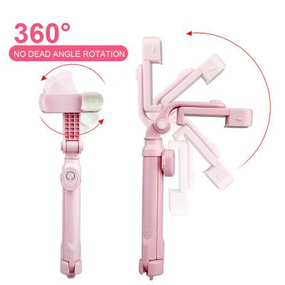 China Wholesale PORTABLE Remote Control Selfie Stick with Tripod and Fill Light Lamp Holder for Mobile Live Broadcast for sale