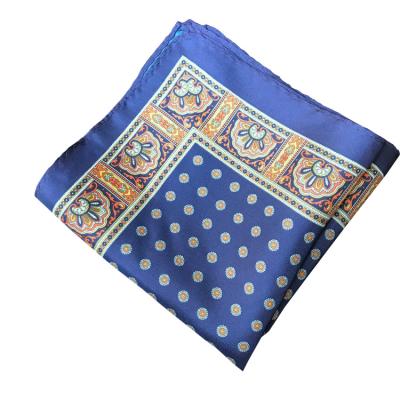 China Paisley Satin Square Men's Square Mens Silk Scarf Men's Silk Bandana Handkerchief for sale