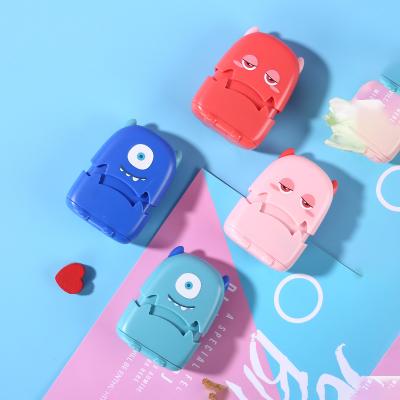 China Children's toy monster fabric textile clothing cartoon children's instant punching machine ink stamp animal cute toy stamp for sale