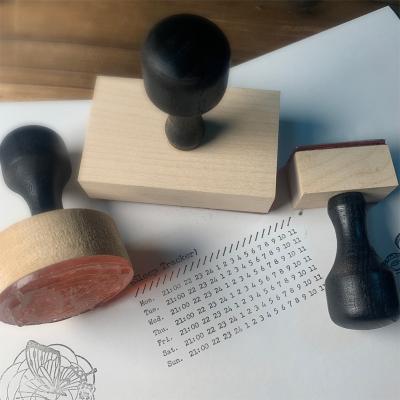 China Office Custom Make Logo Stamp Customize Office Wooden Wooden Address Personalized Customized Rubber Stamps for sale