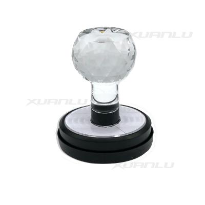 China Desktop HD Office Stamp Flash Handle Photosensitive Stamps Holder Pre Ink Mount Case With Clear Window for sale