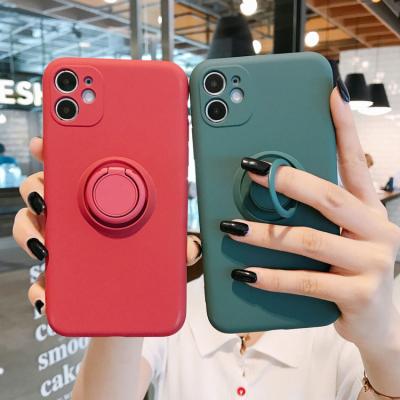 China Luxury Shockproof Magnetic Bracket Soft TPU Phone Case For iPhone XS 14 pro 13 12 mini 11 pro X max XR 7 8Plus Ring Holder Back Cover for sale