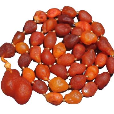 China Original Natural Amber Stone Necklace High Quality Muslim Amber Prayer Beads With Baltic Amber Necklace for sale