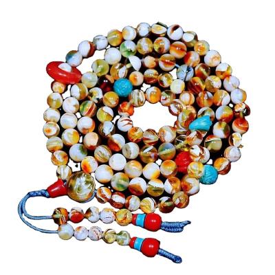 China White High End Grain Quality Necklace Beads Muslim Prayer Beads Baltic White Amber Religious Natural Gold Amber for sale