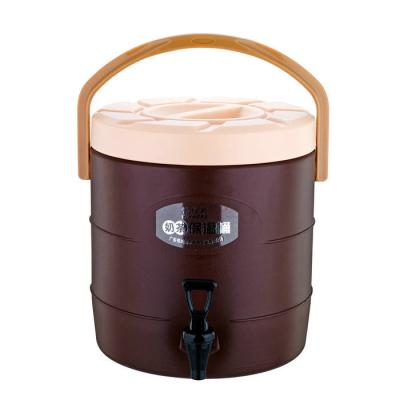 China 9L/13L/17L Bubble Tea Equipment Milk Tea Bucket Stainless Steel Double-Layer Heat Insulation Barrels 17L Warmer Storage Drum for sale